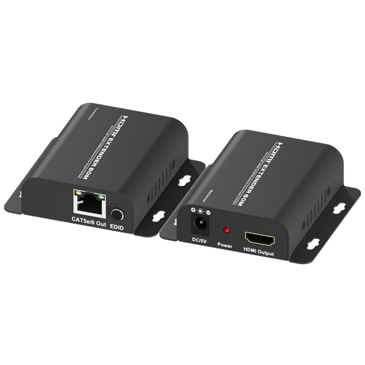 CONVERSOR HDMI V2.0 4K A LAN CAT6 60 METROS CON EDI (KIT EMISOR /RECEPTOR) 