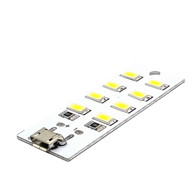MODULO PLACA 8 LED POR MICRO-USB O SOLDABLE 5VDC 