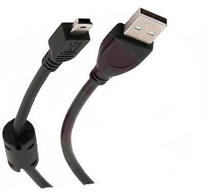 CABLE USB-A MACHO A MINI-USB 5 PINES MACHO 1.0 METRO CON FERRITA