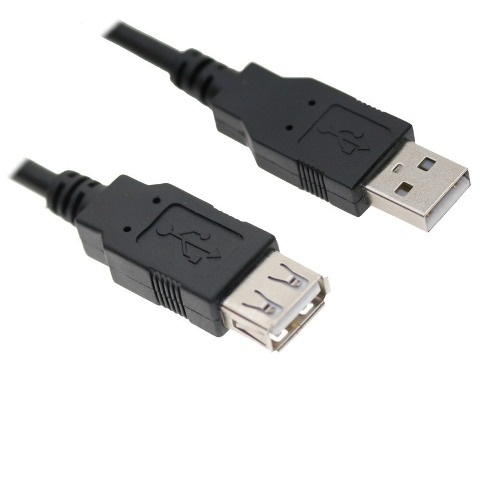 CABLE INFORMÁTICA USB-A MACHO A USB-A HEMBRA 2.0 L:3MT NEGRO