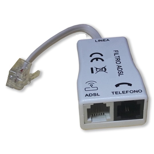 FILTRO ADSL Y TLELEFONO RJ11/6P2C   (2 SALIDAS)