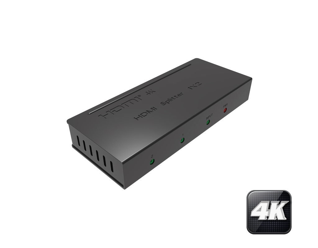 DIVISOR / SPLITTER HDMI 4K 1X2 (1 ENTRADA A 2 SALIDAS) HDCP 